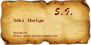 Sóki Ibolya névjegykártya